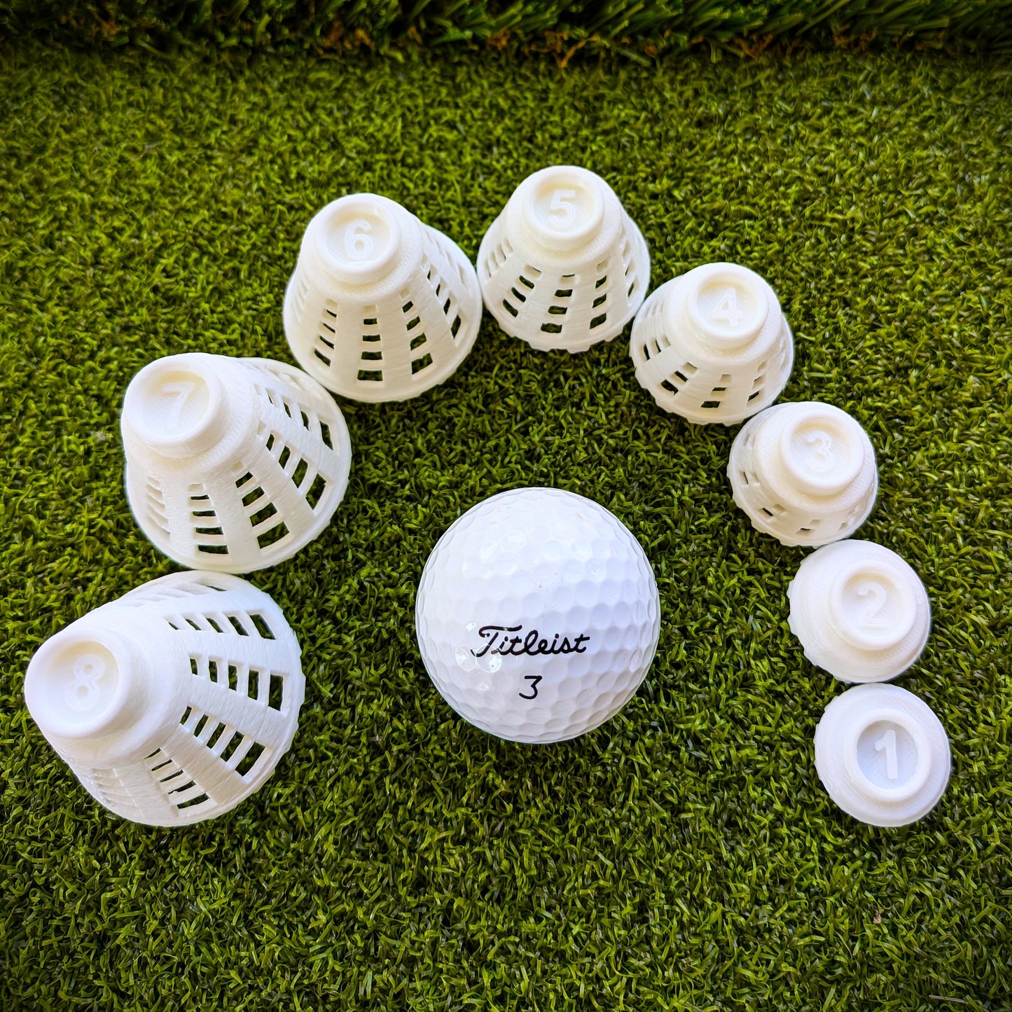 Golf Simulator Tees - White